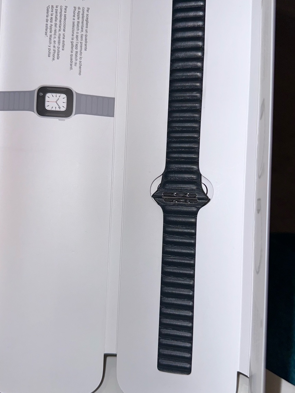 Apple Black Leather Link Watch Band for Apple Watch. No scrapes just like new
